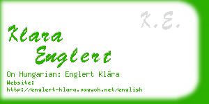 klara englert business card