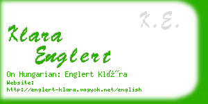 klara englert business card